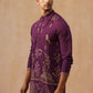 Embroidered Straight Kurta For Men (KO 5185 Purple ) [FF] [N-4]