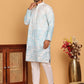 Embroidered, Ombre Design Kurta with Pyjamas ( JOKP P 5186 Sky )