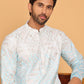 Embroidered, Ombre Design Kurta with Pyjamas ( JOKP P 5186 Sky )