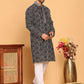 Embroidered straight Kurta with Pyjamas ( JOKP P 5187 Black )