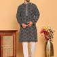 Embroidered straight Kurta with Pyjamas ( JOKP P 5187 Black )