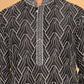 Embroidered straight Kurta with Pyjamas ( JOKP P 5187 Black )