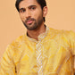 Embroidered straight Kurta with Pyjamas ( JOKP P 5187 Mustard )