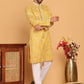 Embroidered straight Kurta with Pyjamas ( JOKP P 5187 Mustard )