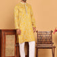 Embroidered straight Kurta with Pyjamas ( JOKP P 5187 Mustard )