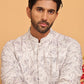 Embroidered & Sequins straight Kurta with Pyjamas ( JOKP P 5188 White )