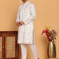 Embroidered & Sequins straight Kurta with Pyjamas ( JOKP P 5188 White )