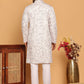 Embroidered & Sequins straight Kurta with Pyjamas ( JOKP P 5188 White )