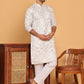 Embroidered & Sequins straight Kurta with Pyjamas ( JOKP P 5188 White )