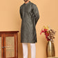 Sequins & Embroidered straight Kurta with Pyjamas ( JOKP P 5189 Grey ) [FF] [I-1-4]