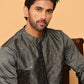 Sequins & Embroidered straight Kurta with Pyjamas ( JOKP P 5189 Grey ) [FF] [I-1-4]
