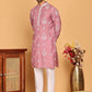 Embroidered Silk Blend Kurta Pyjama Set ( JOKP P 5191 Magenta )