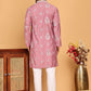 Embroidered Silk Blend Kurta Pyjama Set ( JOKP P 5191 Magenta )