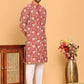 Floral Embroidered Straight Kurta Pyjama Set For Men ( JOKP P 5193 Rust ) [FF] [I-1-4]