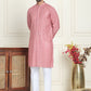 Embroidered and mirror work straight Kurta Set For Men, ( JOKP P 5194 Coral )