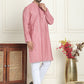 Embroidered and mirror work straight Kurta Set For Men, ( JOKP P 5194 Coral )
