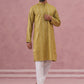 Embroidered and mirror work straight Kurta Set For Men ( JOKP P 5194 P 5194Mehndi ) [FF] [N-9]