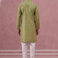 Embroidered and mirror work straight Kurta Set For Men ( JOKP P 5194 P 5194Olive ) [FF] [N-9]