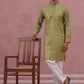 Embroidered and mirror work straight Kurta Set For Men ( JOKP P 5194 P 5194Olive ) [FF] [N-9]
