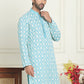 Embroidered Straight Kurtas For Men ( KO 5195 Blue )