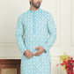 Embroidered Straight Kurtas For Men ( KO 5195 Blue )