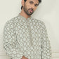 Embroidered Straight Kurta Pyjama Set For Men ( JOKP P 5195 Grey )