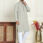 Embroidered Straight Kurta Pyjama Set For Men ( JOKP P 5195 Grey )