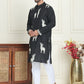 Animal Embroidered Kurta Pyjama Set ( JOKP P 5196 White )