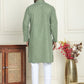 Men's Geometric Printed Kurta Set ( JOKP P 5198 Olive )