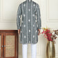 Embroidery and mirror work straight Kurta Set, ( JOKP P 5199 Grey )