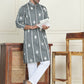 Embroidery and mirror work straight Kurta Set, ( JOKP P 5199 Grey )