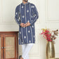 Embroidery and mirror work straight Kurta Set, ( JOKP P 5199 Navy )