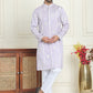 Embroidery and mirror work straight Kurta Set, ( JOKP P 5199 lavender )