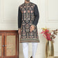 Floral Embroidered Straight Kurta Set ( JOKP P 5200 Black ) [FF] [H-7]