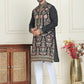 Floral Embroidered Straight Kurta Set ( JOKP P 5200 Black ) [FF] [H-7]