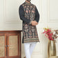 Floral Embroidered Straight Kurta Set ( JOKP P 5200 Black ) [FF] [H-7]