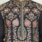 Floral Embroidered Straight Kurta Set ( JOKP P 5200 Black ) [FF] [H-7]