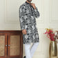 Embroidered Silk Blend Kurta Pyjama Set ( JOKP P 5201 Black )