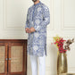 Embroidered Silk Blend Kurta Pyjama Set ( JOKP P 5201 Blue )