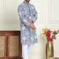 Embroidered Silk Blend Kurta Pyjama Set ( JOKP P 5201 Blue )