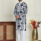 Embroidered Silk Blend Kurta Pyjama Set ( JOKP P 5201 White )