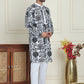 Embroidered Silk Blend Kurta Pyjama Set ( JOKP P 5201 White )