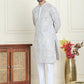 Embroidered Straight Kurta Pyjama For Men ( JOKP P 5202 Blue )