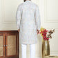 Embroidered Straight Kurta Pyjama For Men ( JOKP P 5202 Blue )
