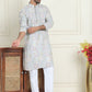 Embroidered Straight Kurta Pyjama For Men ( JOKP P 5202 Blue )