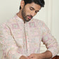 Embroidered Straight Kurta Pyjama For Men ( JOKP P 5202 Peach )