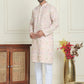 Embroidered Straight Kurta Pyjama For Men ( JOKP P 5202 Peach )