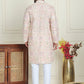 Embroidered Straight Kurta Pyjama For Men ( JOKP P 5202 Peach )