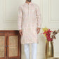 Embroidered Straight Kurta Pyjama For Men ( JOKP P 5202 Peach )