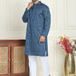 Embroidered & Sequins Straight Kurta with Pyjamas ( JOKP P 5205 Peacock )